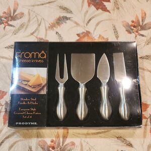 Froma Prodyne Gourmet European Style Stainless Steel Cheese Knives Set Of 4